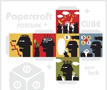 ocuklar iin hazr model Zar maketi ablonu, paper craft model